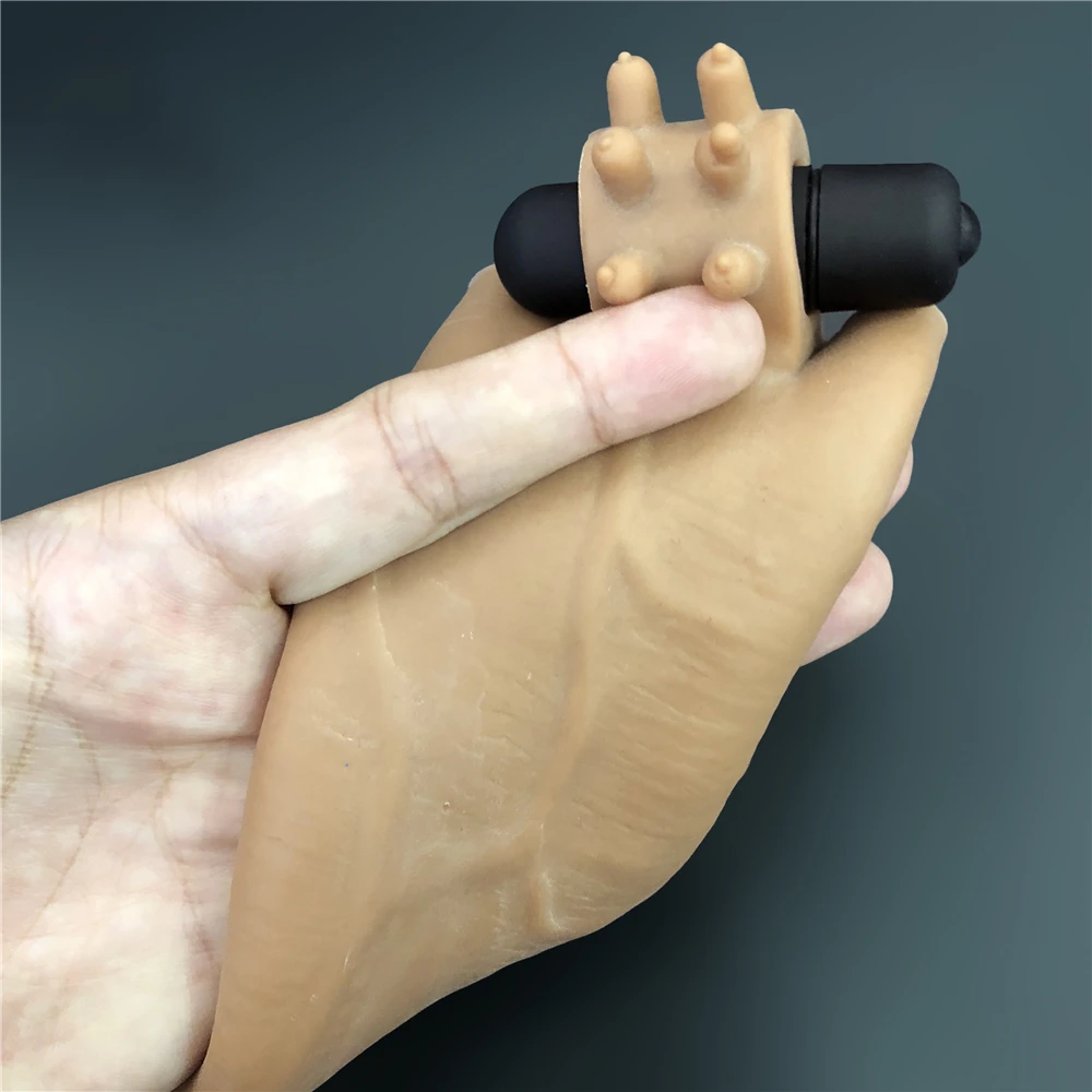 8.5\'\' Vibrating Penis sleeve Reusable condom penis extender sleeve Dildo enlargement Electric bullet Sex toy for man