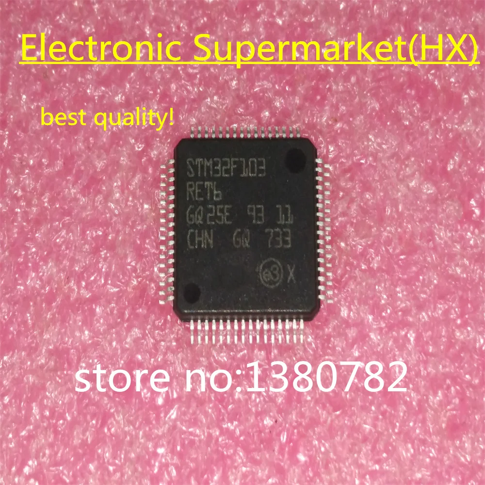 จัดส่งฟรี 10 ชิ้น-50 ชิ้น STM32F103RET6 QFP-64 ชิปใหม่ในสต็อก!