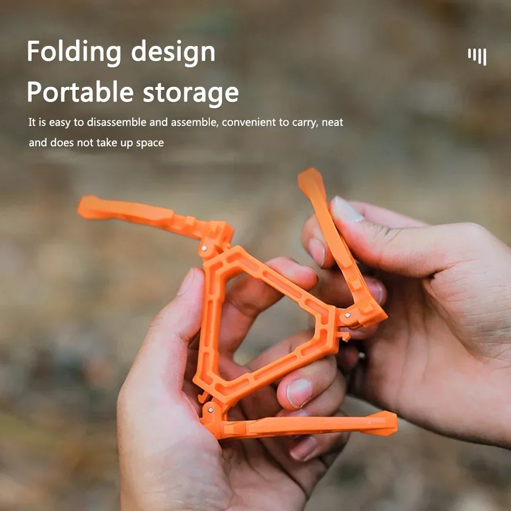 Nylon Gas Canister Stand Foldable Outdoor Gas Tank Bracket Camping Stove Bottle Stand Universal Tripod Folding Canister Stand image 5