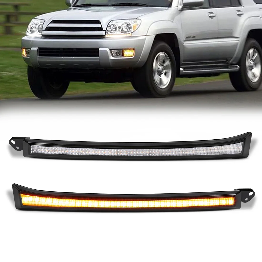 

Автомобильные дневные ходовые огни для Toyota 4Runner 4 Runner 2003 2004 2005 2006 2007 2008 2009, противотуманные фары указателя поворота, запуск анимации