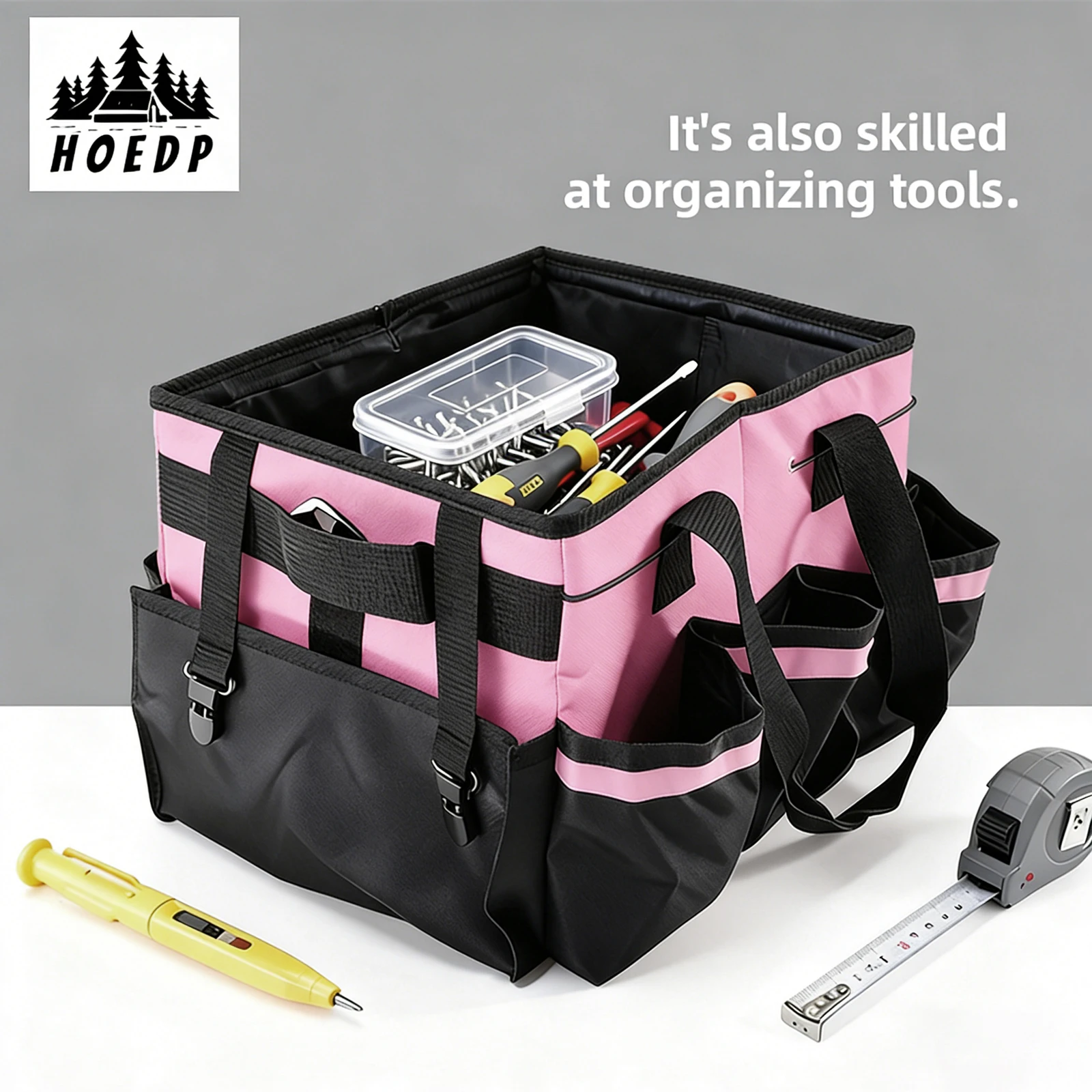 

Heavy Duty Cleaning Tools Storage Bag Multifunctional Tool Bag Waterproof Wear-Resistant Large Capacity Oxford Cloth Storage Bag