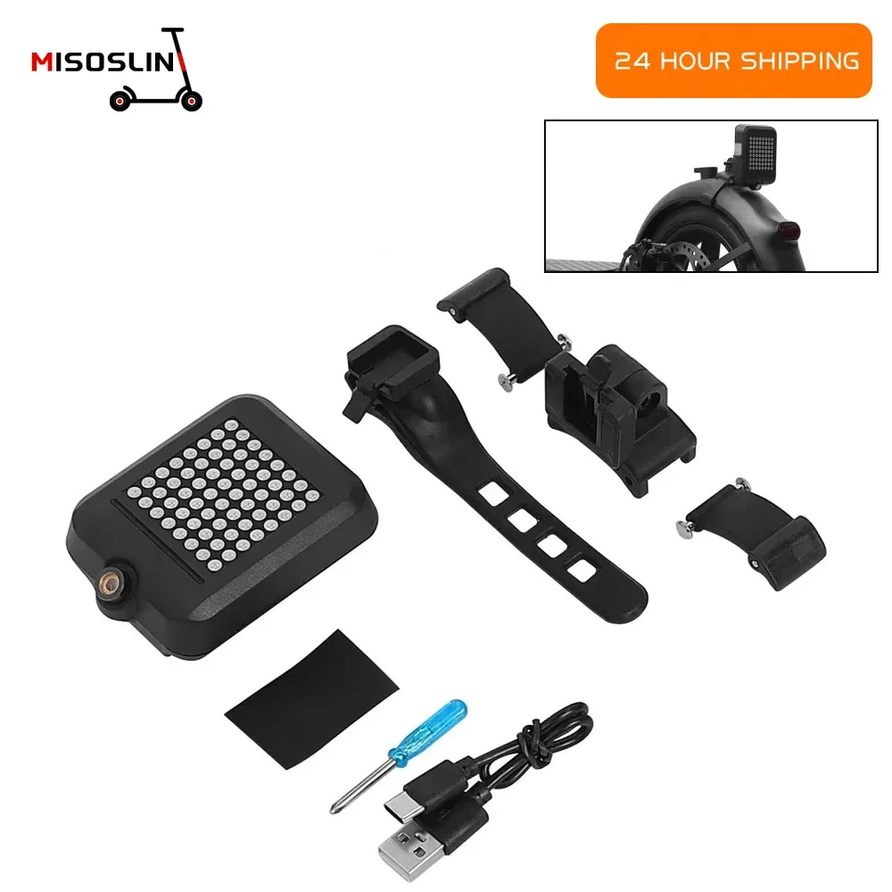 

Rear Taillight Automatic Direction Indicator Electric Scooter USB Rechargeable Turn Signal Light For Xiaomi M365 PRO 1S Mi3 4Pro