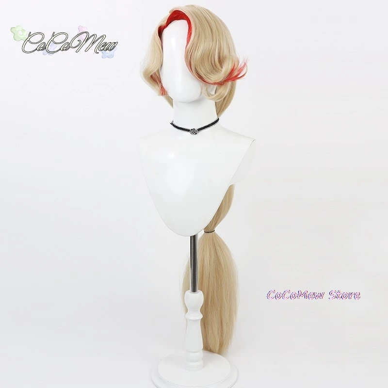 Charlie Morningstar Wig Anime Cosplay Women Long Yellow Hair Charlie Cosplay Highlight Dyeing Hair Free Wig Cap