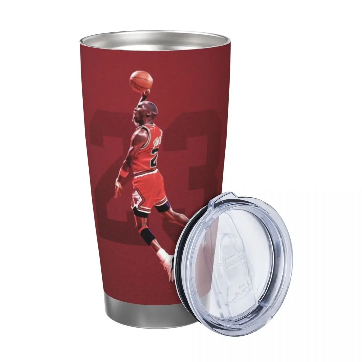 Michael-Jordan 23 20oz Cup Large Capacity Car Mug Leak-proof Juice Coffee Cup Food Grade