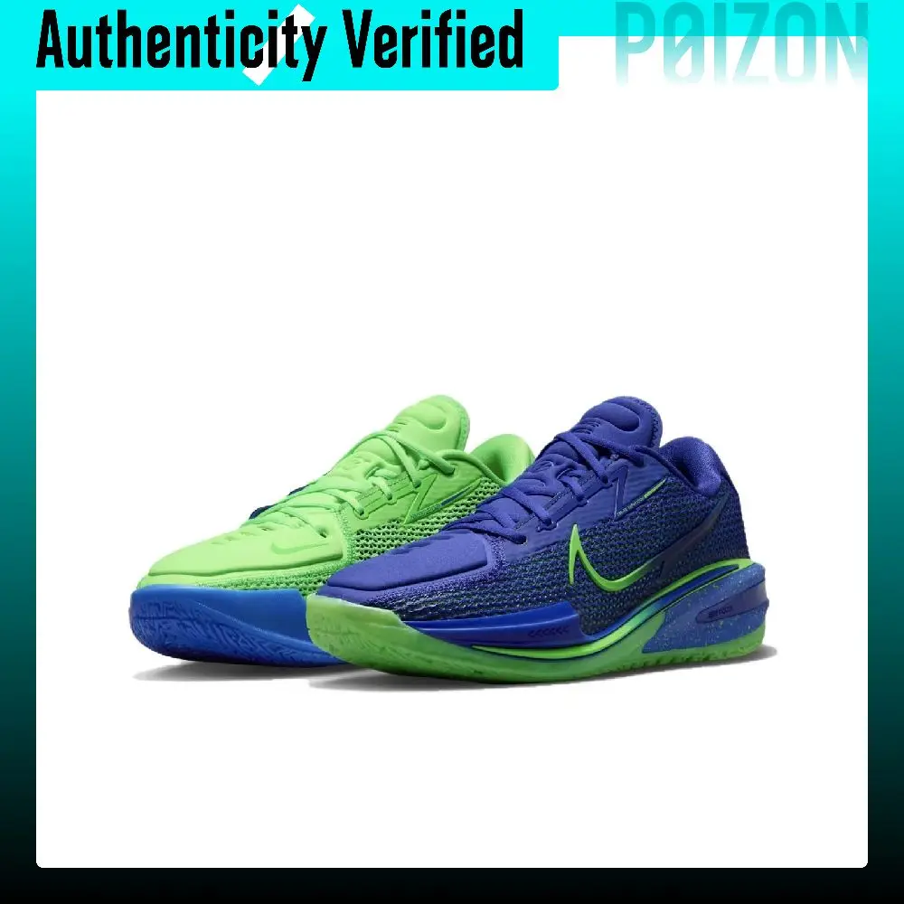 Nike Air Zoom G.T. Cut 1 Coverage Rebound Grip Low top Basketball Shoes Unisex Blue Green Overseas Version CZ0175-301