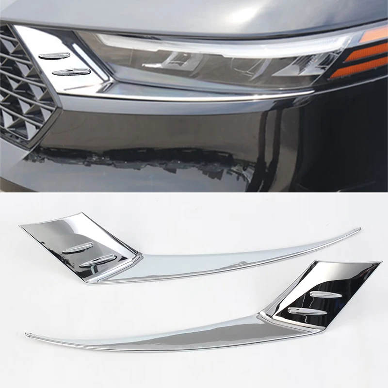 

1 пара, хромированные накладки на передние фары для Honda Accord 2023 2024 2025 ABS