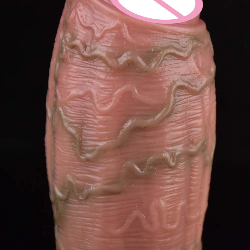 SXXY Hollow Liquid Silicone Realistic Penis Sleeve For Men Dick Enlargrmrnt Skin Feeling Adult Male Sex Toy Delay Ejaculation