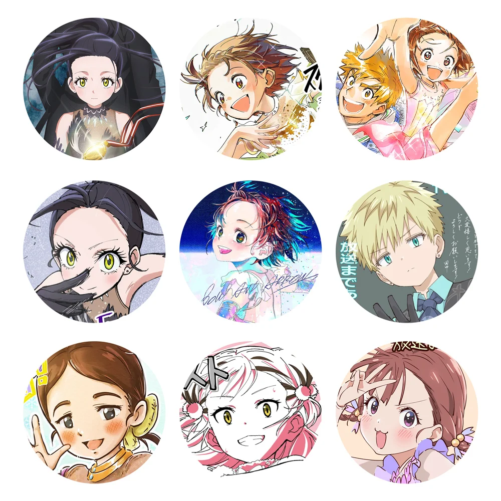 Medalist Anime Yuitsuka Inori Akeuraji Tsukasa 50Mm Metal Badge Brooch Pins