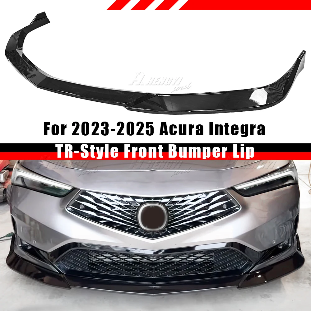 3pcs Front Bumper Diffuser Lip Spoiler Front Bumper Splitter Lip Blade Chin Spoiler For Acura Integra 2023-2024 Front Bumper Diffuser Lip Spoiler