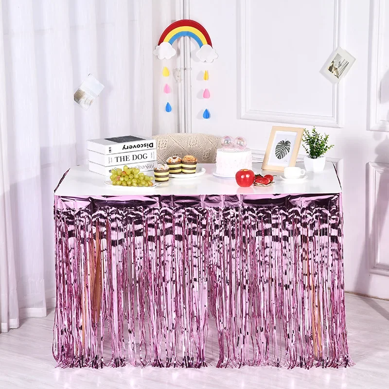 Tropical Luau Party Straw Grass Table Skirt Plastic Flower Decoration Hawaii Theme Wedding Birthday Summer Beach Party Supplies