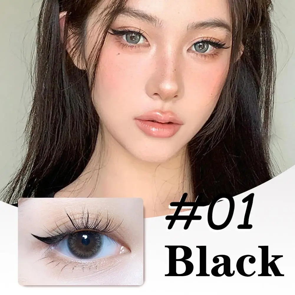 قلم تحديد العيون النحيف برأس قطني طبيعي متعدد الألوان مقاوم للماء ومقاوم للعرق وتكبير عينيك ومستحضرات التجميل