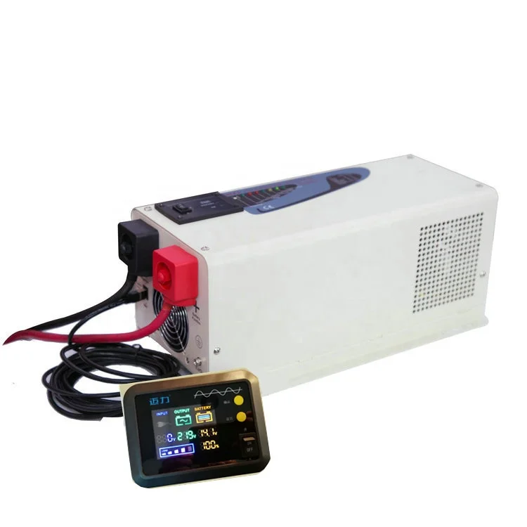 3kw DC to AC hybrid UPS Inverter 24v 120v 3000va true Sine Wave power Inverter With Charger 45 Amp  for  RV solar system