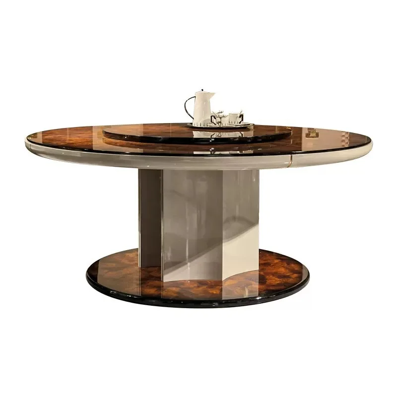 

Italian style, light luxury, dining table and chairs, villa, solid wood