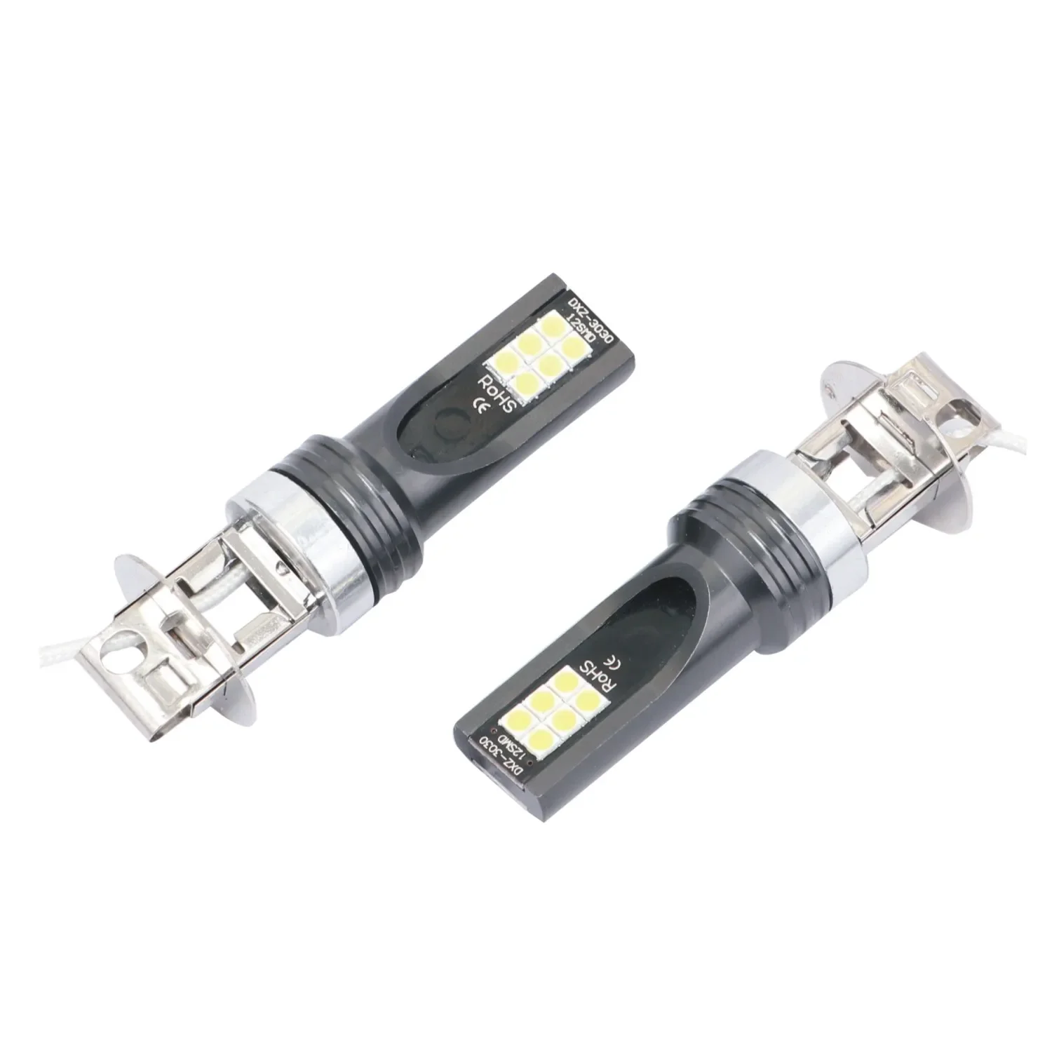 2Pcs New H3 LED Car Headlights Bulbs Fanless Fog Lamps H3 Daytime Running Light Super Bright Fog Lamp Lights 6000K 12V 24V