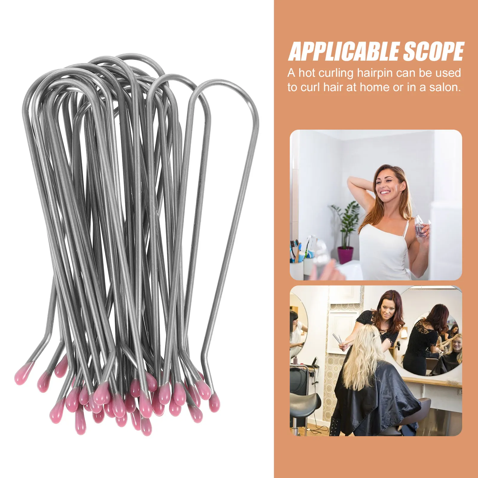 

20pcs Electric Hair Curling Clips Hot Roller U-shaped Metal Fixing Pins for Women 1 9cm Replacement Accessories