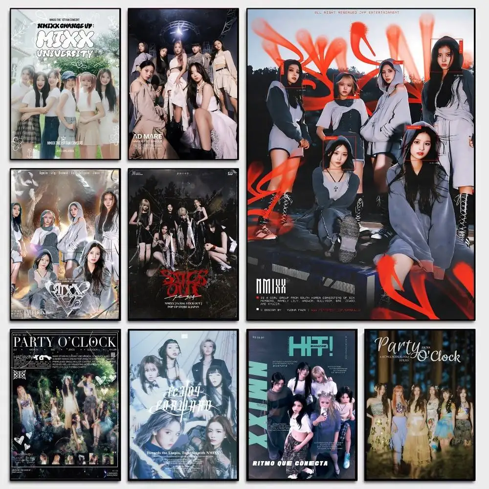 Music Group N-NMIXX DIY Sticky Poster Whitepaper Prints Posters Artwork Nordic Home Decor