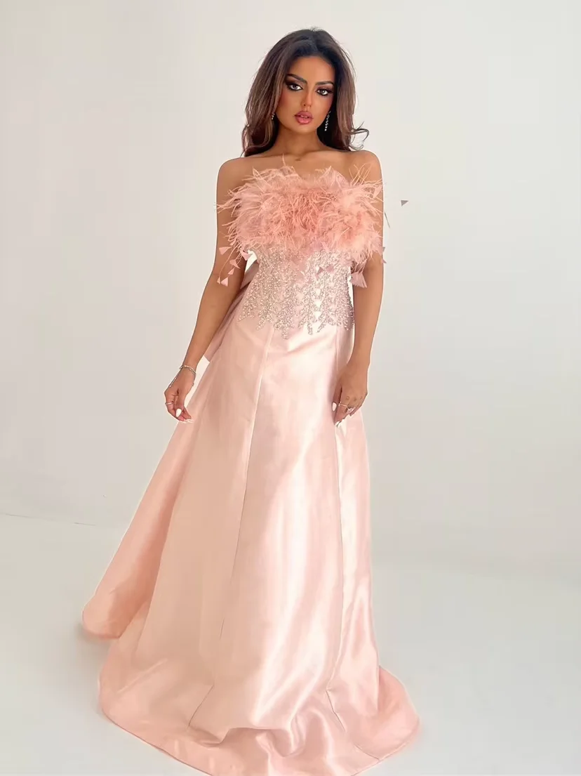 

Oisslec Prom Dress Sweetheart Sweep Evening Dresses Chiffon Anke length Champagne Formal Occasion Gown Muslim فستان سهرة