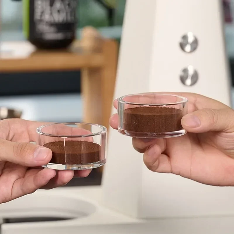 58.35MM Transparent Coffee Powder Bowl Observation Test Powder Press/Powder Dispenser Display Bowl Coffee Accessories