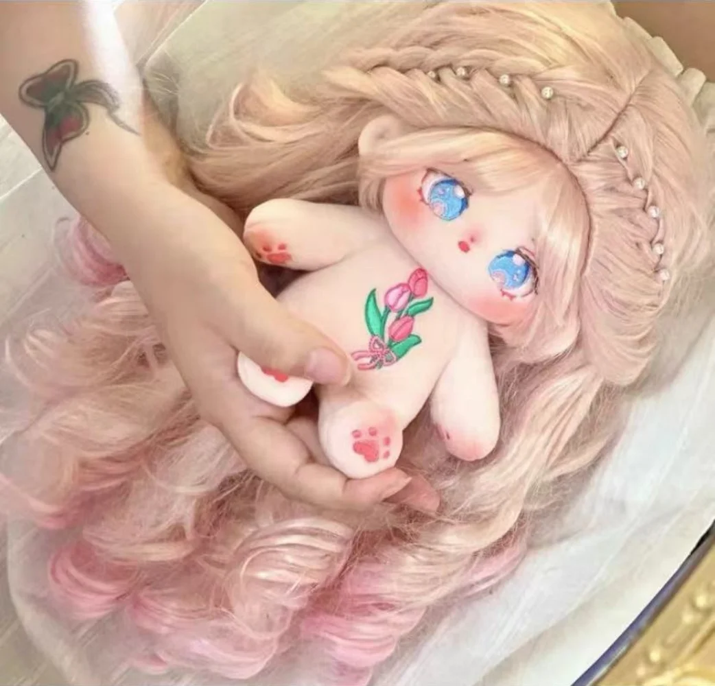 

Plushie Zhi Xi Pink Hair Girl Lolita 20cm Doll Toy Plush Body Cosplay Original Kids Gift Limited