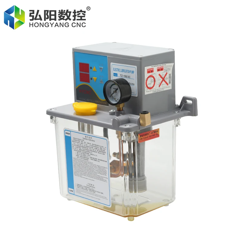 Imagem -02 - Bomba de Óleo Automática da Lubrificação Controlo Numérico Dobro com Manômetro Lubrificador Eletromagnético 3l 4l 220v