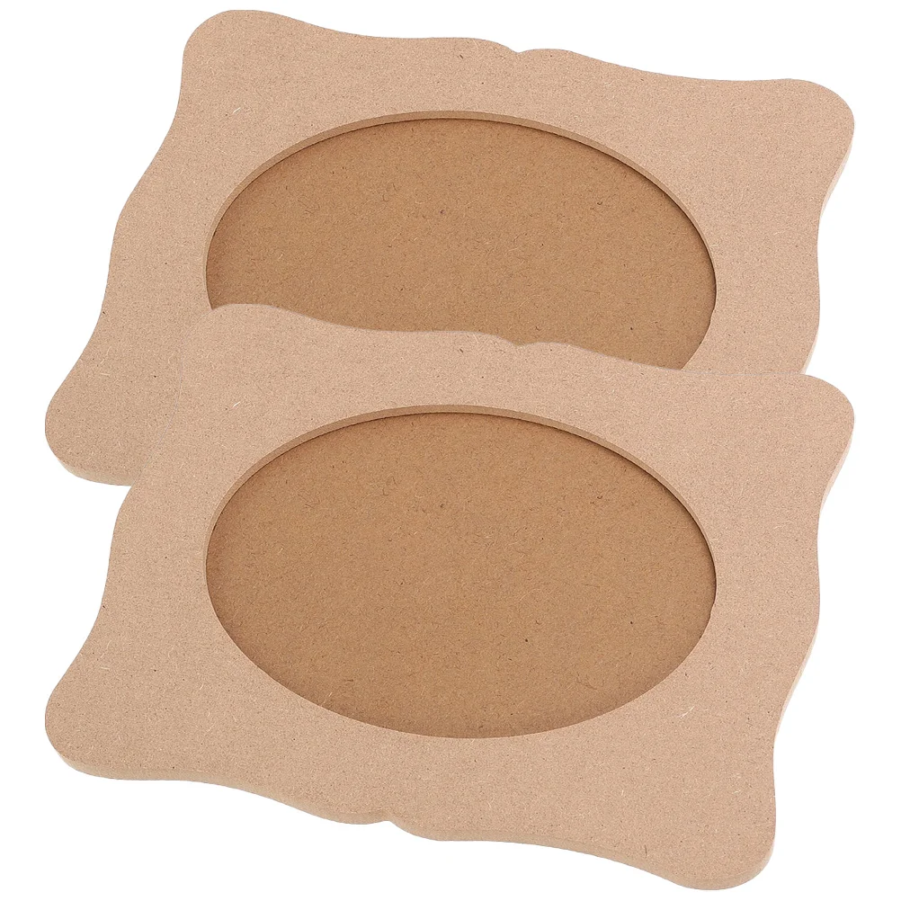 

2Pcs 5Inch Wooden Picture Frames Picture Frames Embryo Blank DIY H made Painting Natural Wood Frame Teaching Tools