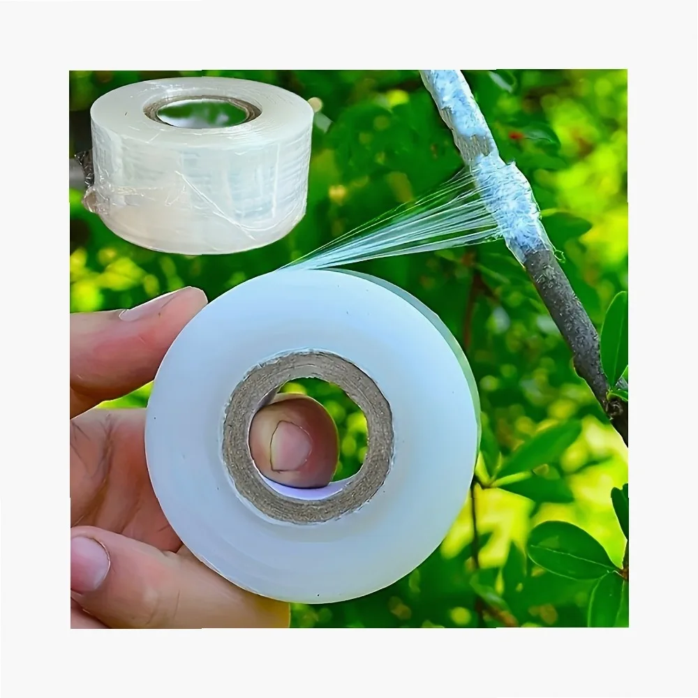 Professional 1968.5in Garden Grafting Tape - Transparent PE Self-Adhesive Tie Wrap Bandage for Seedling Growth, Tree