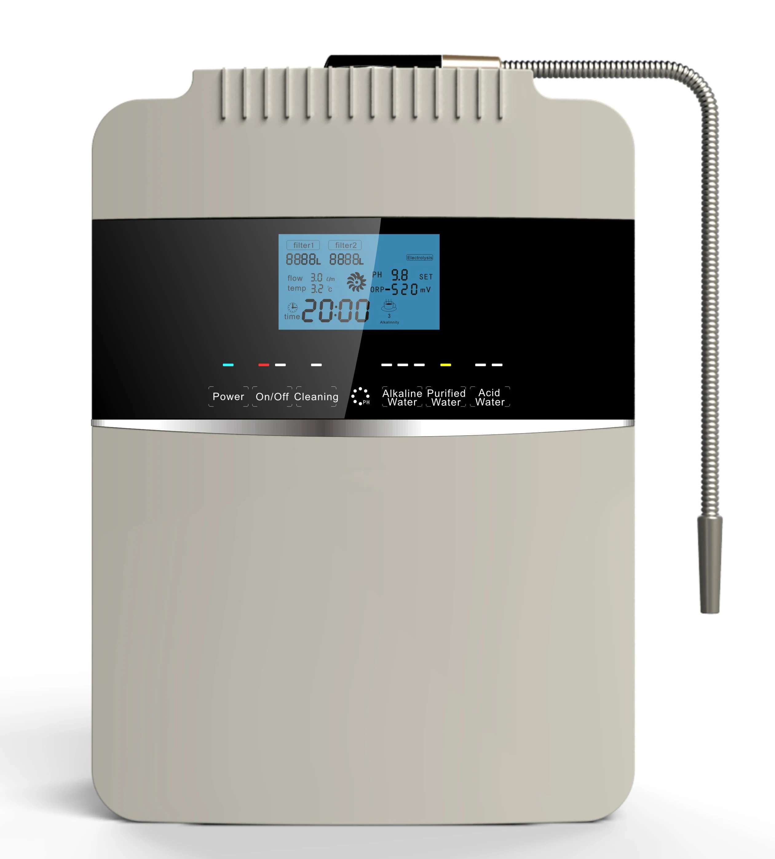 8-Plate Hydrogen Water Machine With 4-Stage Built-in Filter Purifier