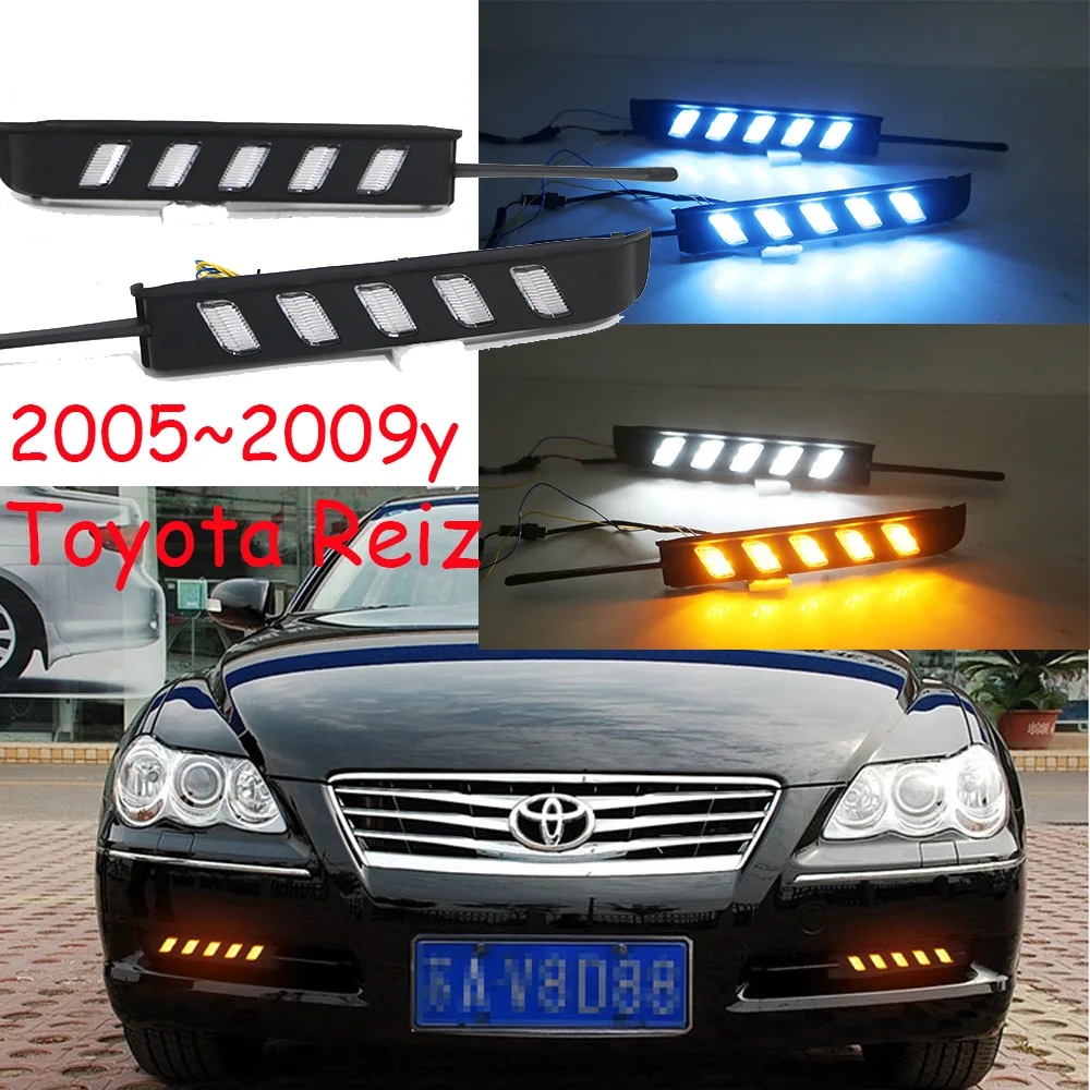 

dynamic 2005~2009y car bumper for Toyota Reiz daytime light Mark X car accessories LED DRL headlight mark X reiz fog light