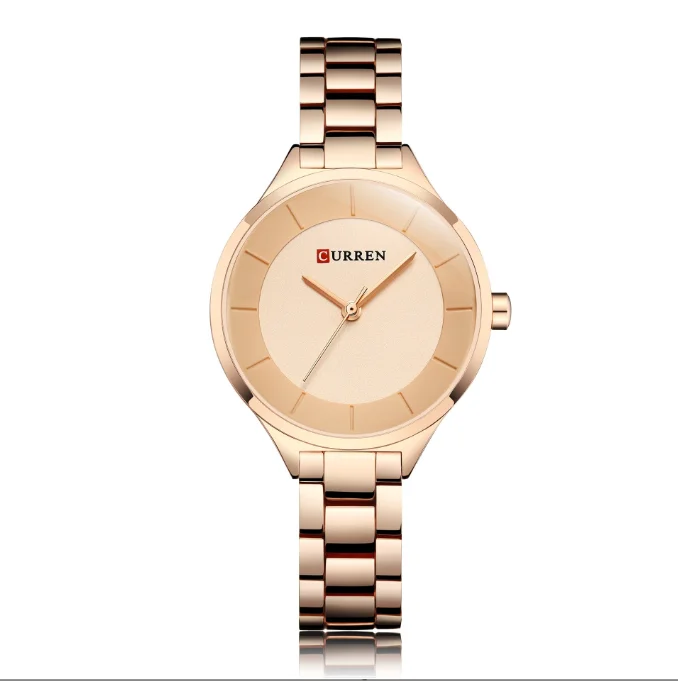 Niche Design for 2024 Hot Selling Waterproof Quartz Steel Strip Watch Korean Casual Women's Watch Ordinary Glass Mirror Material