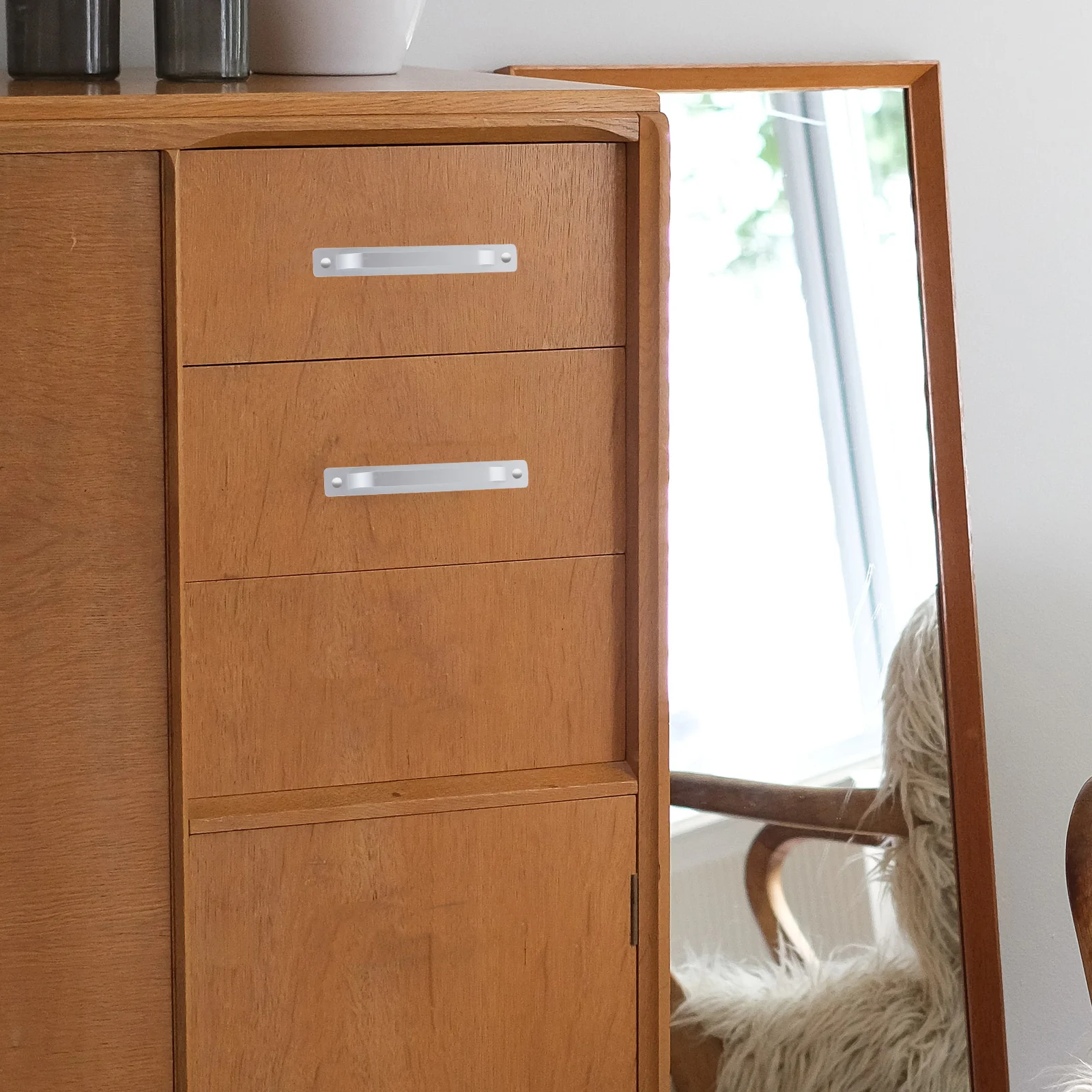 

2Pcs Drawer Handles Premium Aluminum Alloy Knobs for Cabinet Wardrobe Chest Furniture Elegant Look Reliable Build