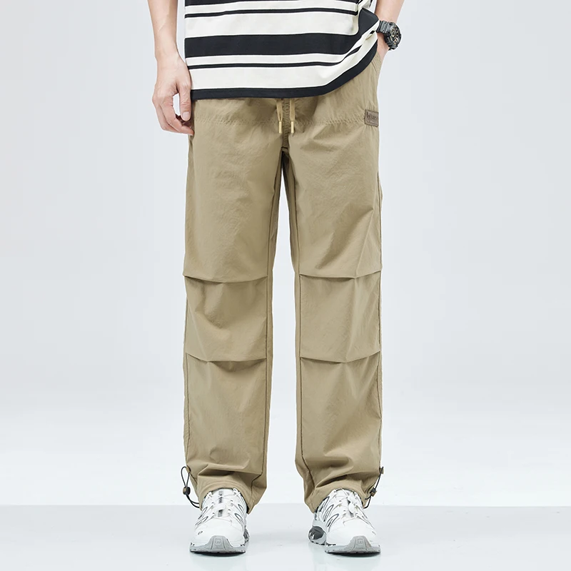 

Мужская уличная одежда, модные свободные брюки больших размеров Techwear, прямые брюки-карго, спортивные брюки, весна-лето, легкие повседневные брюки