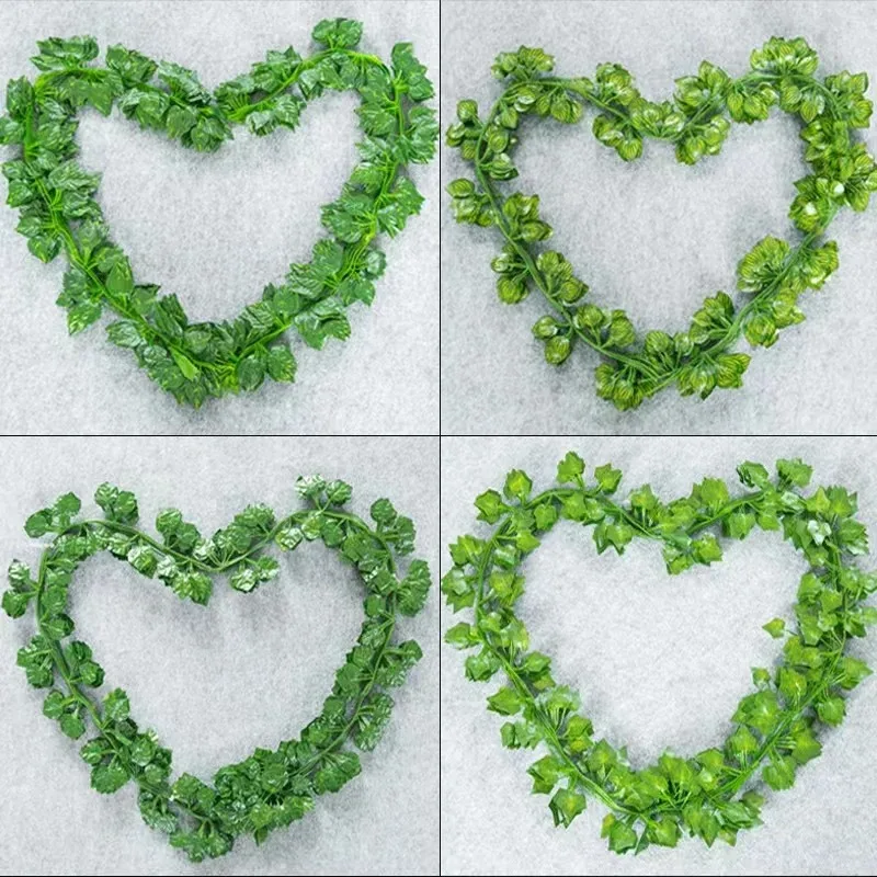 Artificial Plants Simulated Green Leaf Simulated Creeper Leaf Ivy Strip Pseudogreen Leaf Vine Home Decoration Accessories