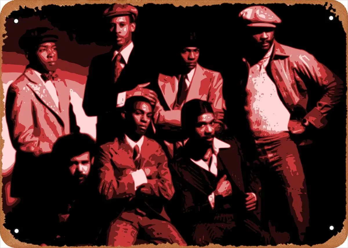 Legendary Soul & R&b Peeps Kool and The Gang Metal Tin Sign Poster Vintage Art Wall Decor 12 x 8 inch sign