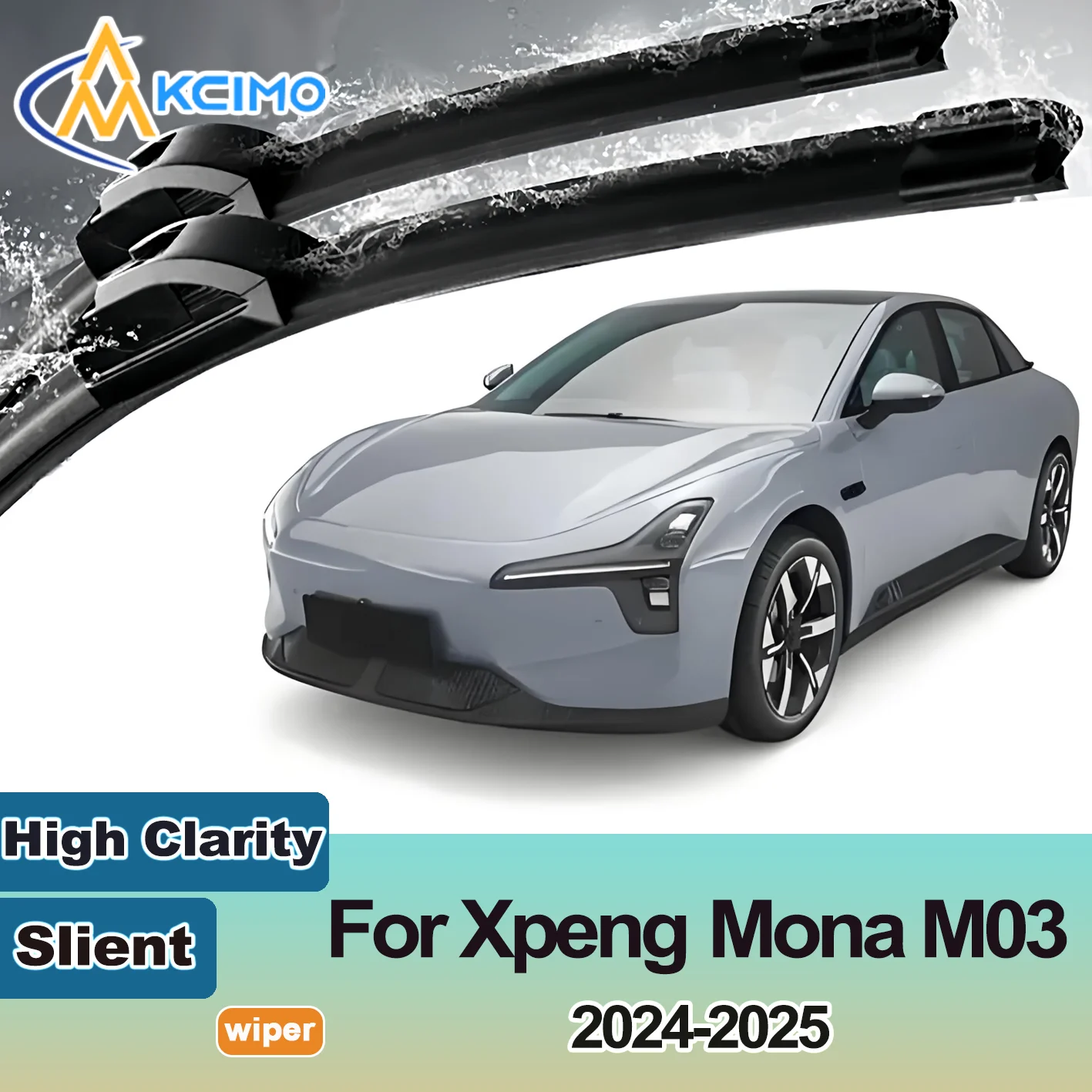 

2 шт. щетки стеклоочистителя подходят для Xpeng Mona M03 2024-2025, аксессуары для лезвий переднего стекла, 2024 год