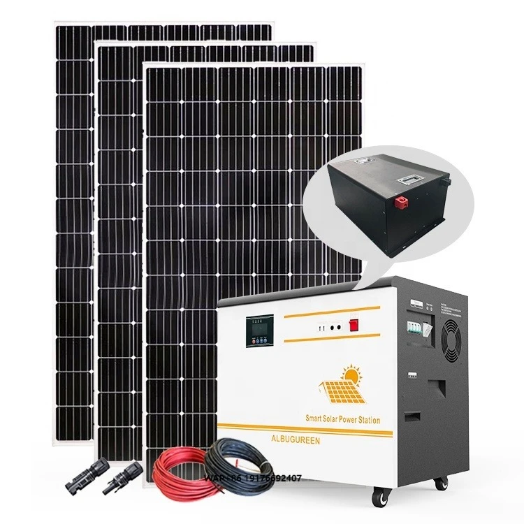 Solar Energy Systems All in One 5000 Watts Batteries and Inverter with Solar Panels Home Power Storage System
