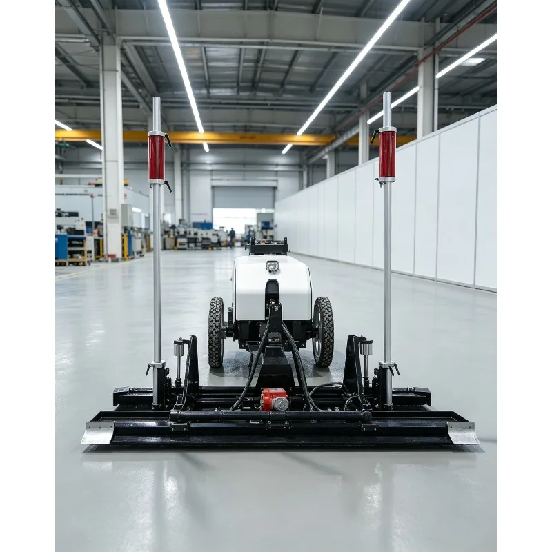 Concrete Paver Machine 4 Wheels Automatic Diesel Power Leveling Road Laser Screeding Vibrating Ride on Screed Laser Screed