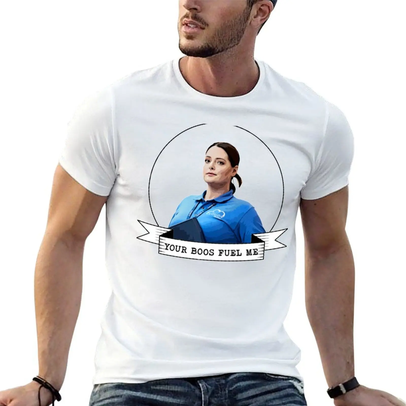 Dina, Boos me da energía. Camiseta divertida con estampado de humor negro para hombre, camisetas de algodón para hombre