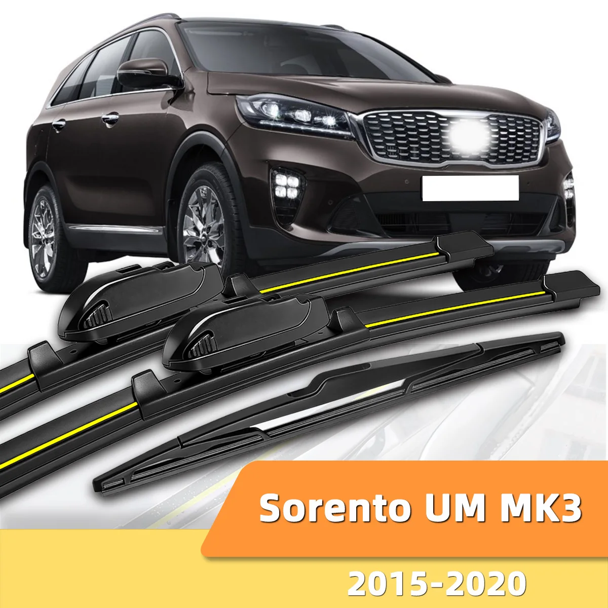 

Suitable For KIA Sorento UM MK3 2015-2020 Front And Rear Windshield Wipers Durable Accessories For Car Windshields 2017 2019