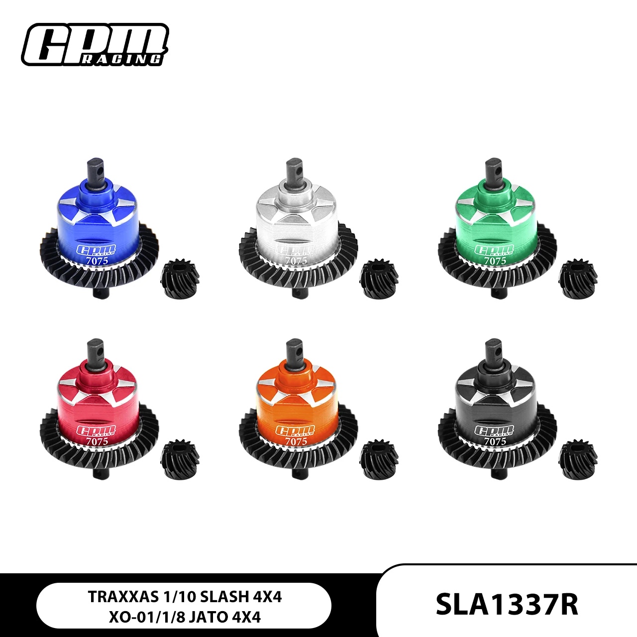 GPM 1/10 SLASH 4X4/ XO-01/1/8 Jato 4X4 4140 CARBON STEEL + 7075 ALLOY REAR COMPLETE DIFFERENTIAL