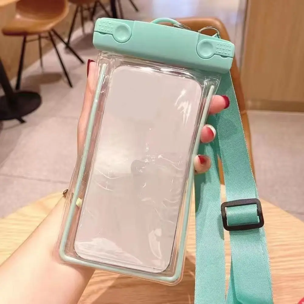 フルビュー防水ケース新しいタッチ可能なスクリーン強力なシール携帯電話ケースストラップ付き水泳ポーチ