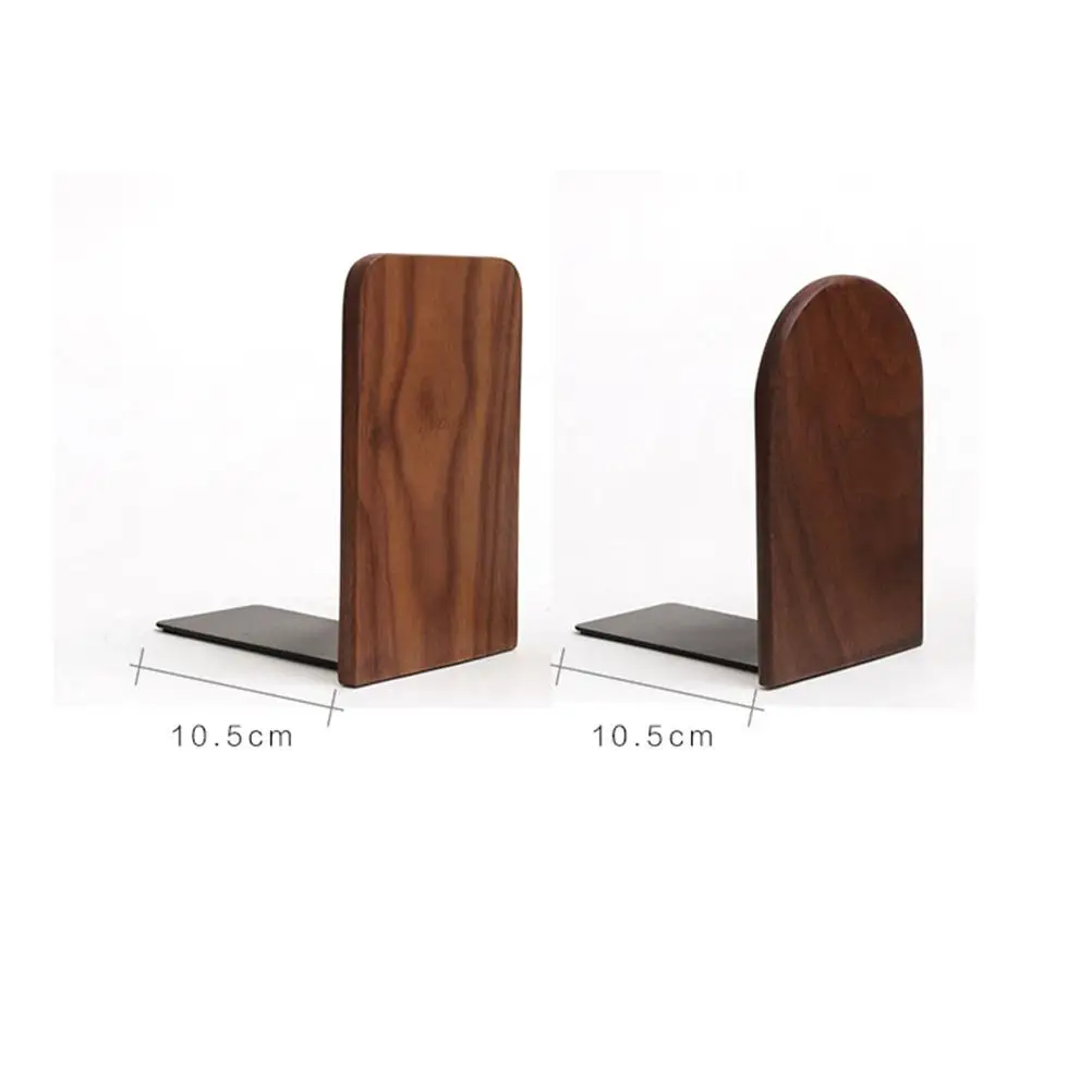 2PCS Bookends Book Supports Wooden Book Desktop ganizers Magazine Supports Universal Stoppers Home Office Use