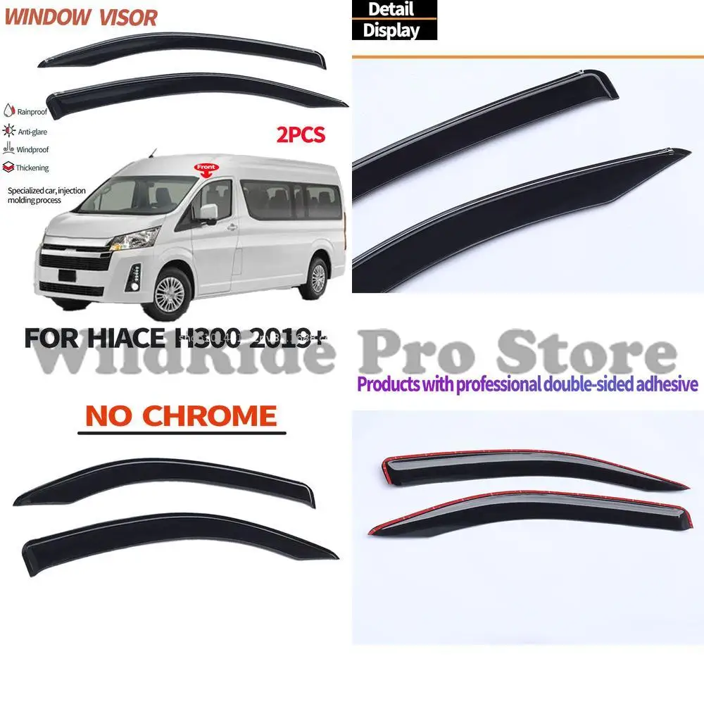 

1 set For Toyota New Hiace Rain Sun Shade Visor HIACE H300 2019+ Window Visor