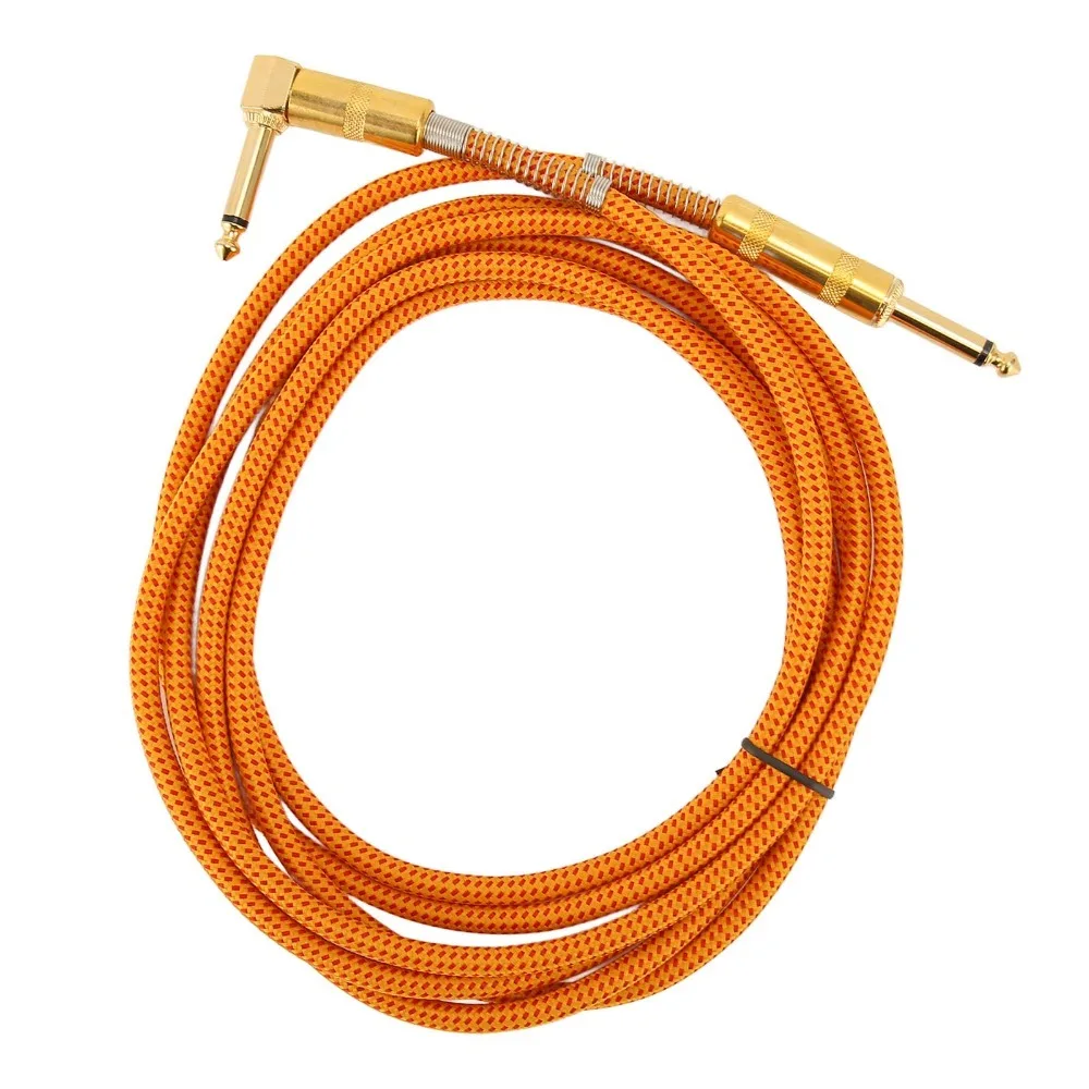 6.35mm Male to 6.35mm Male 1/4 Inch Instrument Cable 3 Meters / 9.8ft Straight Connector Guitar Cable Lossless Bass Amp Cable