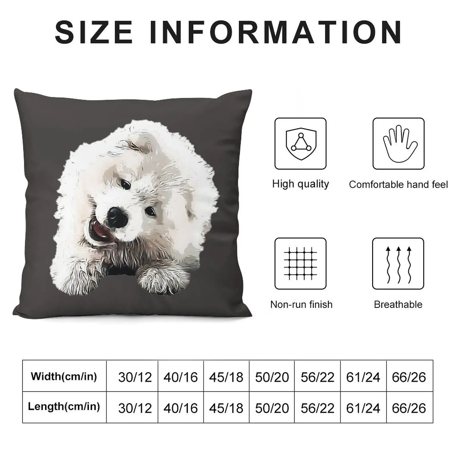 Samoyed Cutest Head Tilt Throw Pillow Decorative Cover For Living Room christmas supplies Sofas Covers pillow