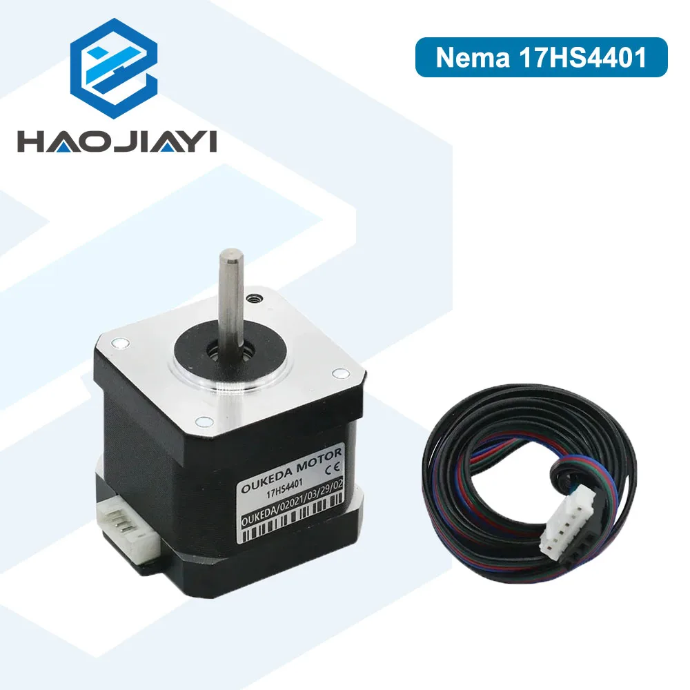 1PCS Nema 17 Stepper Motor 0.9 Degree motor 280 mN.m/57g.cm 1.3A Nema 17HS4401 4-lead Nema17 Step motor DIY CNC 3D Printer
