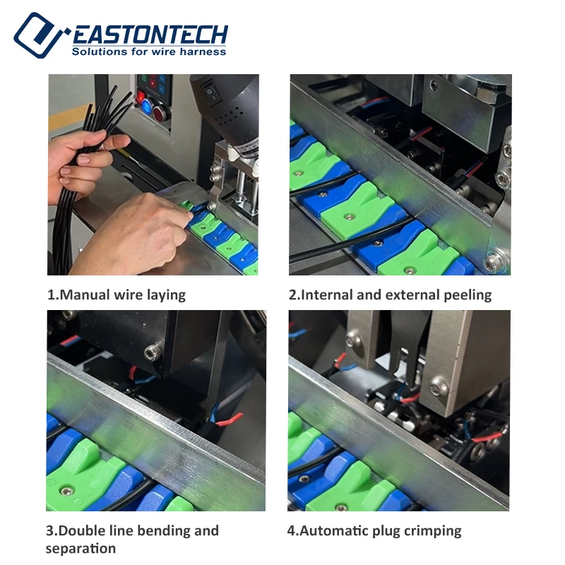 FACTORY Macchina per crimpare cavi di alimentazione a due pin cinese/americana automatica per spelafili Macchina per assemblaggio cavi di alimentazione US/CN