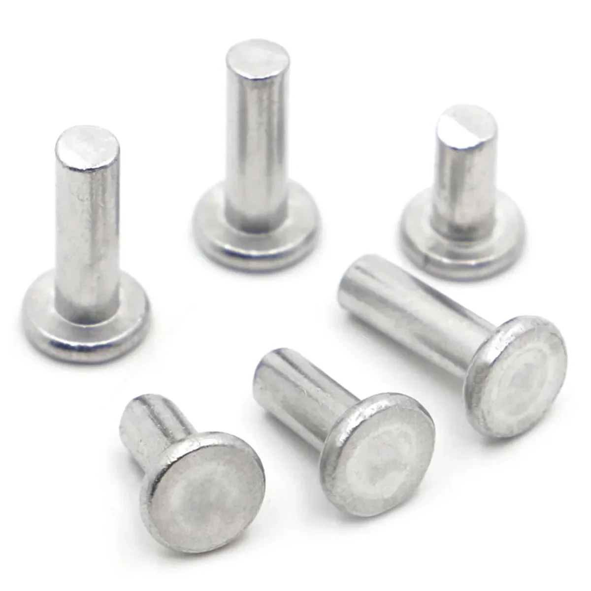 10-50pcs GB109 Flat Head Rivets Aluminum Alloy Solid Rivet M2 M2.5 M3 M4 M5 M6 M8