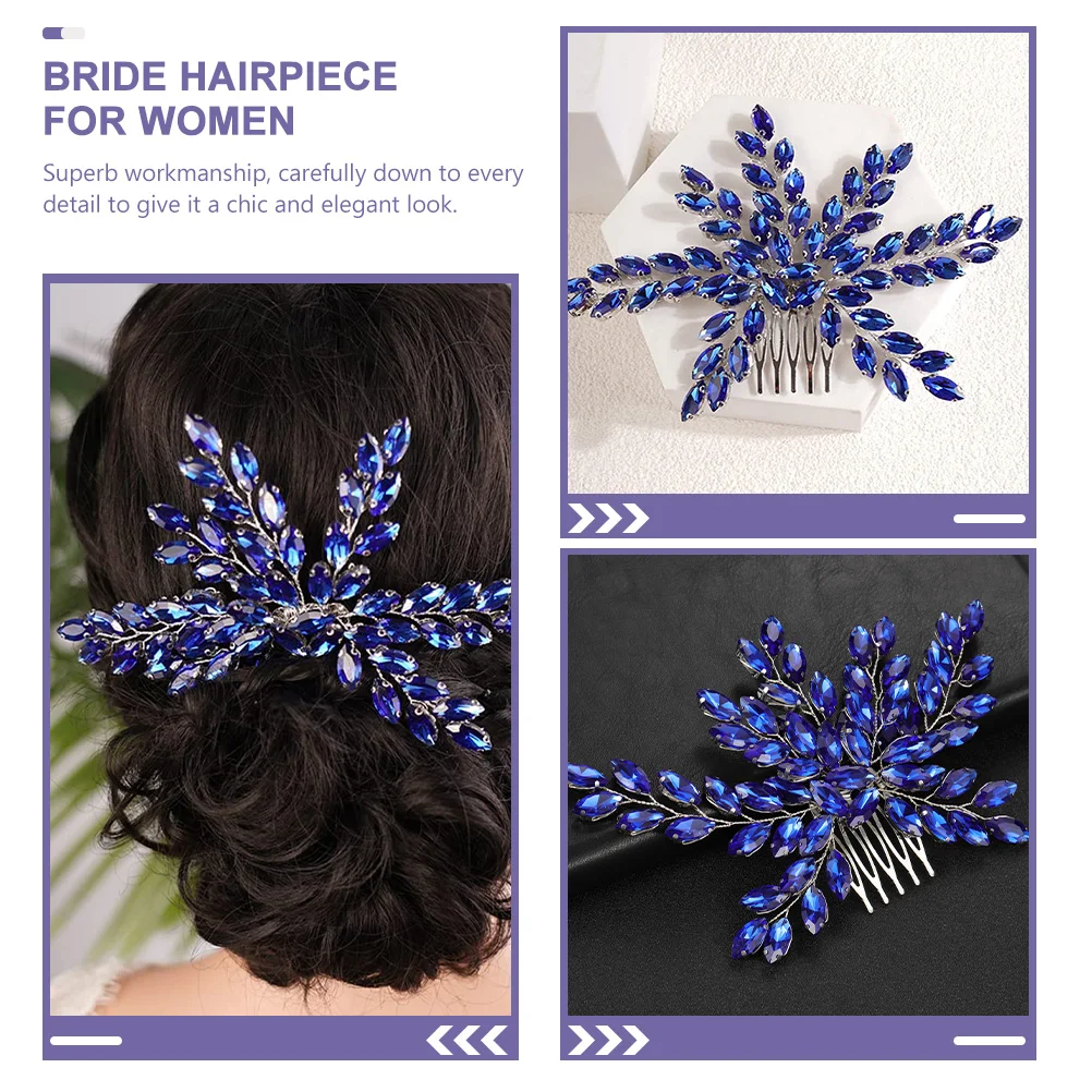 

Zinc Alloy Rhinestone Hair Combs Bridal Wedding Party Headpiece Elegant Hair Clip Accessories for Special Occasions