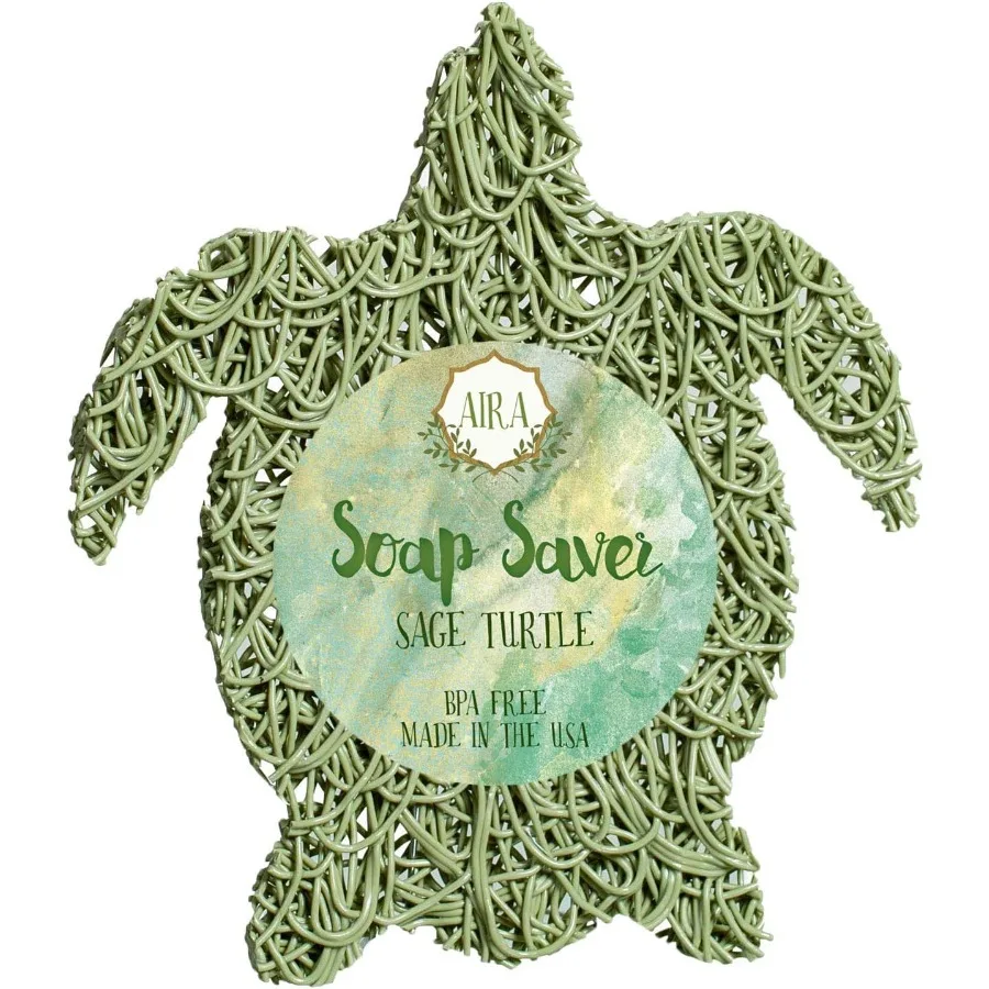 

Soap Saver - Dish and Holder - BPA Free Shower and Bath Soap Holder - Drains Water Circulates Extends Soap Le - Easy to Clean