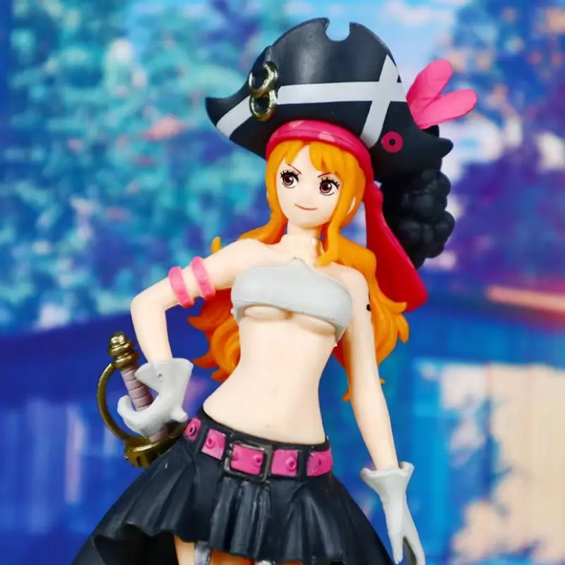 Figurine d'anime en PVC One Piece Nami, robe noire, modèle de statue, jouet environnant, collection de bureau, souvenirs décoratifs, cadeau de festival